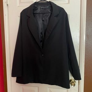 Black Oversized Light Weight Blazer